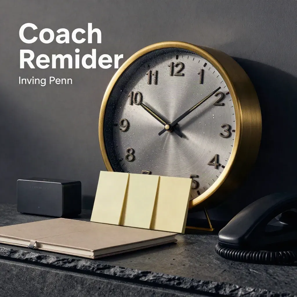 Brushed-steel wall clock, reminder cards, timer, planner and call receiver on slate